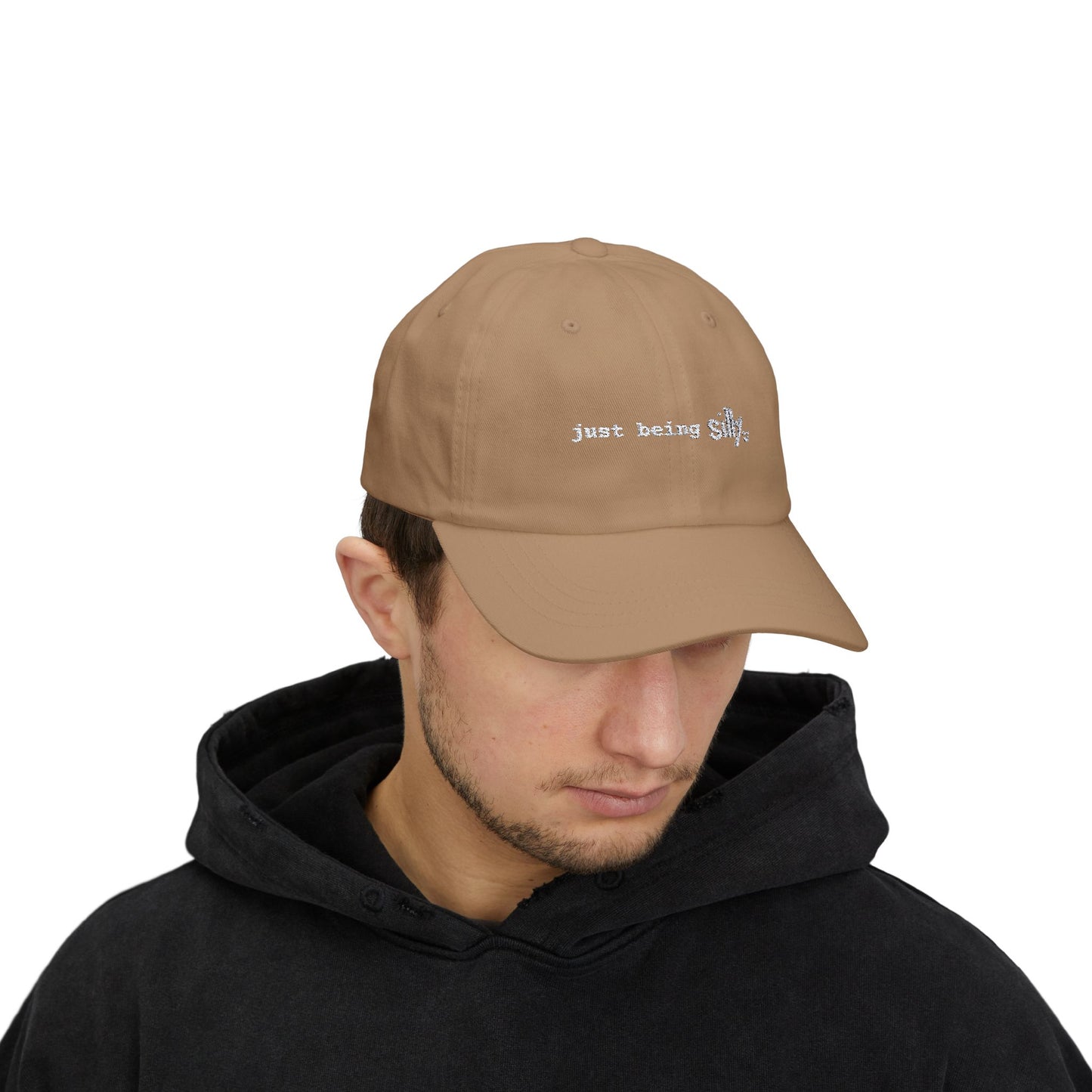 Silly Cap | White Letter Embroidered