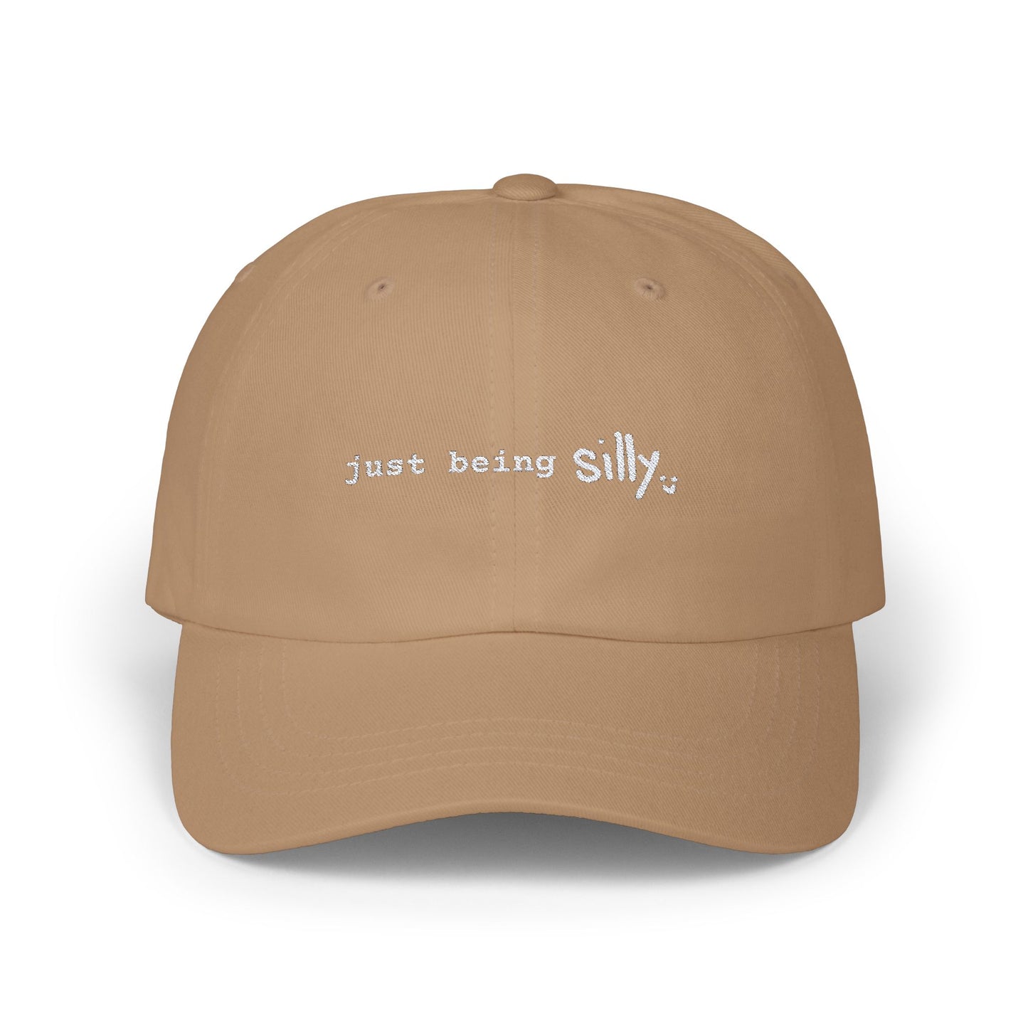 Silly Cap | White Letter Embroidered